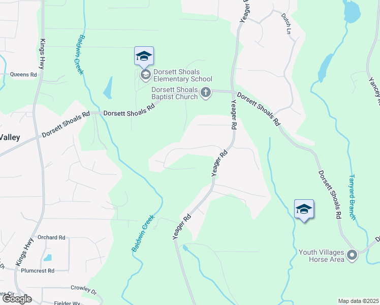 map of restaurants, bars, coffee shops, grocery stores, and more near 5765 Shoal Creek Drive in Douglasville