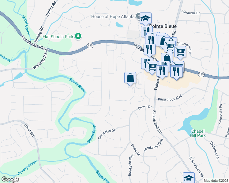 map of restaurants, bars, coffee shops, grocery stores, and more near 3775 Harvest Drive in Decatur
