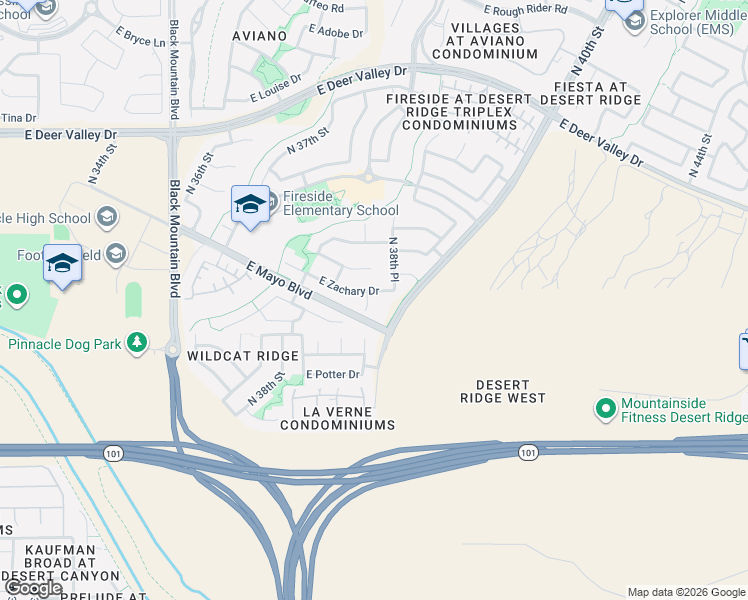 map of restaurants, bars, coffee shops, grocery stores, and more near 3805 East Zachary Drive in Phoenix