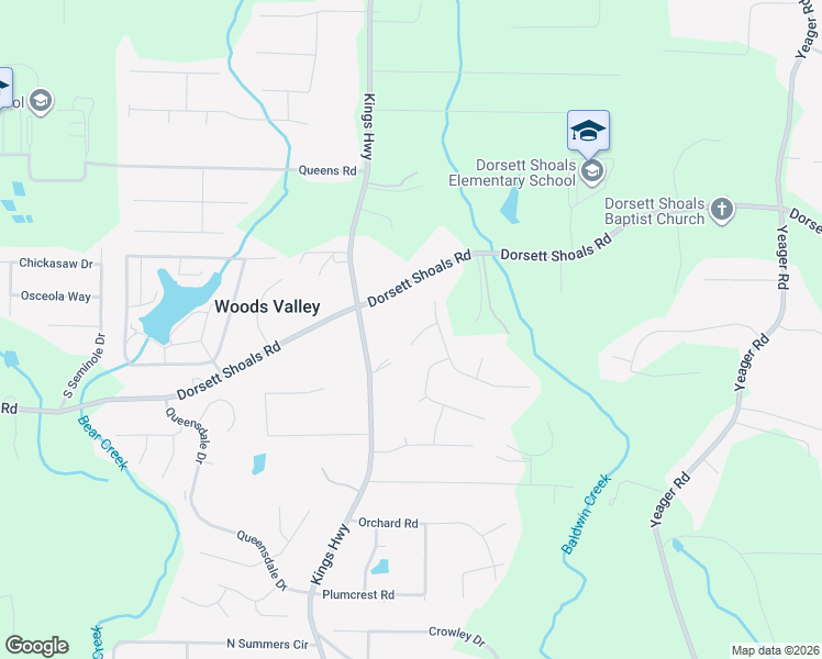 map of restaurants, bars, coffee shops, grocery stores, and more near 6021 Crossbow Ln in Douglasville