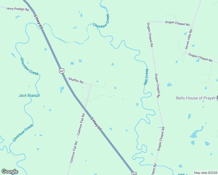 map of restaurants, bars, coffee shops, grocery stores, and more near 232 Shaffer Road in Denison