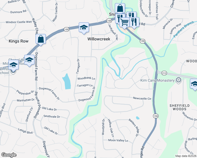 map of restaurants, bars, coffee shops, grocery stores, and more near 4559 Dogwood Farms Drive in Decatur