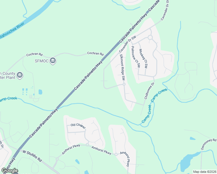 map of restaurants, bars, coffee shops, grocery stores, and more near 7049 Cavender Drive Southwest in Atlanta