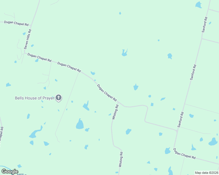 map of restaurants, bars, coffee shops, grocery stores, and more near 2833 Dugan Chapel Road in Denison