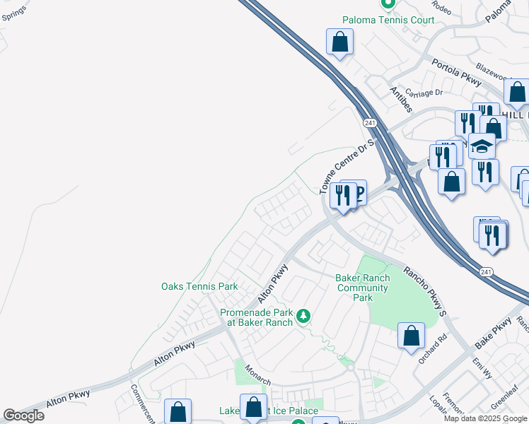 map of restaurants, bars, coffee shops, grocery stores, and more near 67 Eclipse in Lake Forest