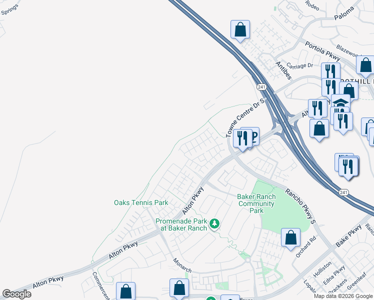 map of restaurants, bars, coffee shops, grocery stores, and more near 101 Eclipse in Lake Forest
