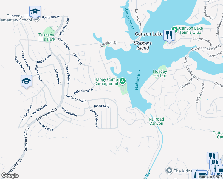 map of restaurants, bars, coffee shops, grocery stores, and more near 15 Via Del Renal Court in Lake Elsinore