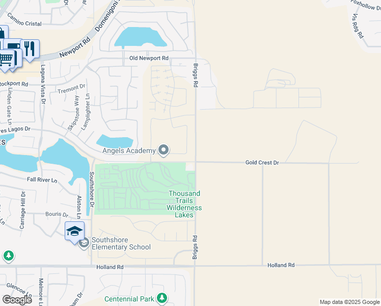 map of restaurants, bars, coffee shops, grocery stores, and more near 30384 Waterline Drive in Menifee
