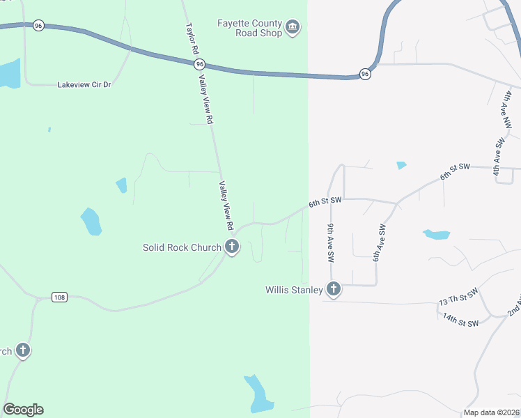 map of restaurants, bars, coffee shops, grocery stores, and more near 40 Walker Drive in Fayette