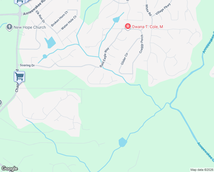map of restaurants, bars, coffee shops, grocery stores, and more near 3815 Crowned Eagle Way in Douglasville