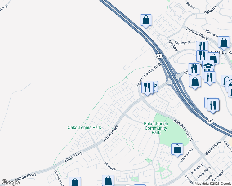 map of restaurants, bars, coffee shops, grocery stores, and more near 67 Eclipse in Lake Forest