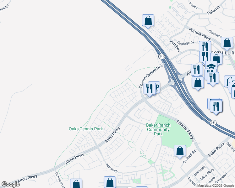 map of restaurants, bars, coffee shops, grocery stores, and more near 67 Eclipse in Lake Forest