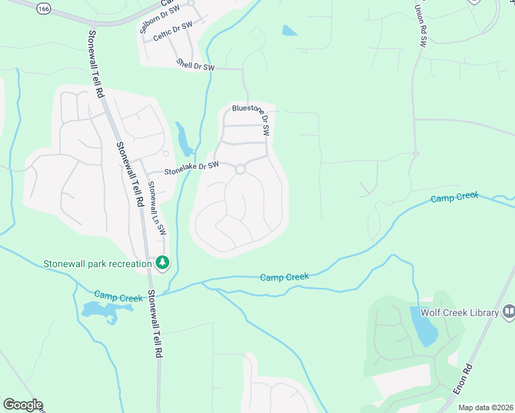 map of restaurants, bars, coffee shops, grocery stores, and more near 6222 Stonelake Drive Southwest in Atlanta