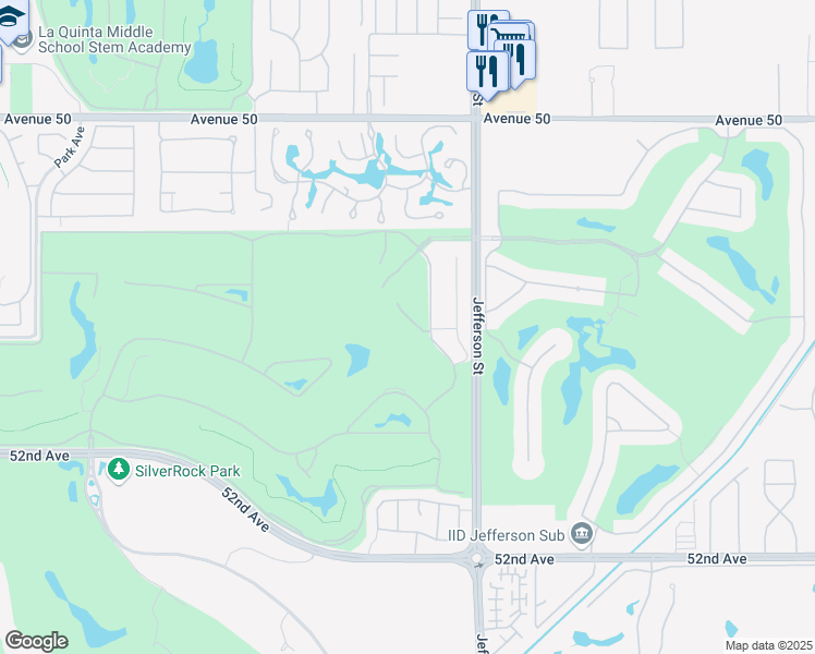 map of restaurants, bars, coffee shops, grocery stores, and more near 79835 Sandia in La Quinta