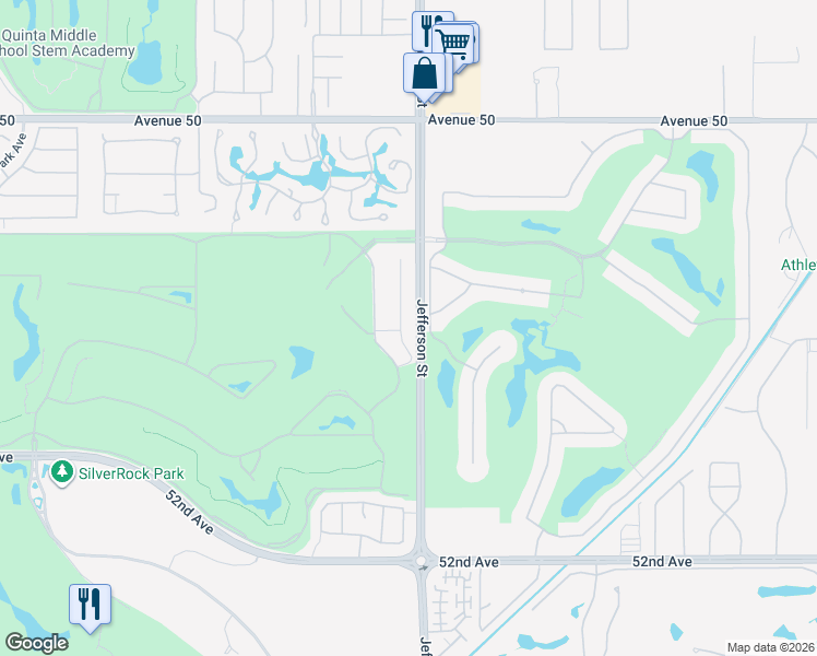 map of restaurants, bars, coffee shops, grocery stores, and more near 50940 Cereza in La Quinta