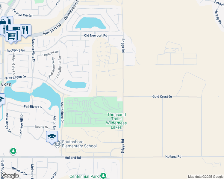map of restaurants, bars, coffee shops, grocery stores, and more near 30384 Waterline Drive in Menifee