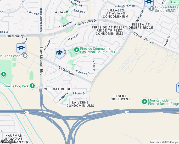 map of restaurants, bars, coffee shops, grocery stores, and more near 3805 East Zachary Drive in Phoenix