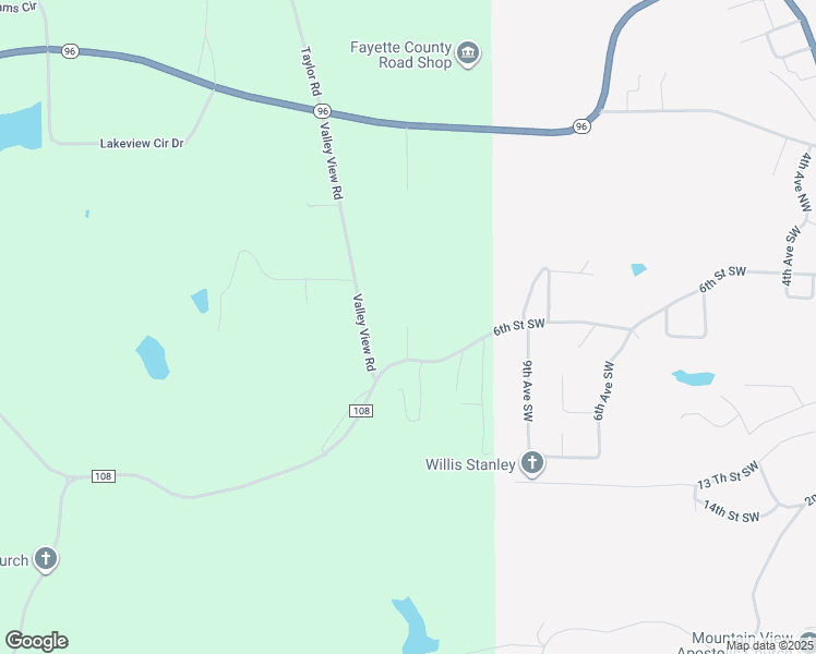 map of restaurants, bars, coffee shops, grocery stores, and more near 82 Walker Drive in Fayette