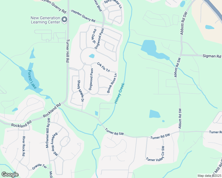 map of restaurants, bars, coffee shops, grocery stores, and more near 3474 Brook Rose Way in Stonecrest