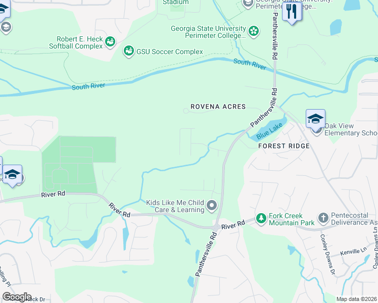 map of restaurants, bars, coffee shops, grocery stores, and more near 3544 Willow Tree Trce in Decatur