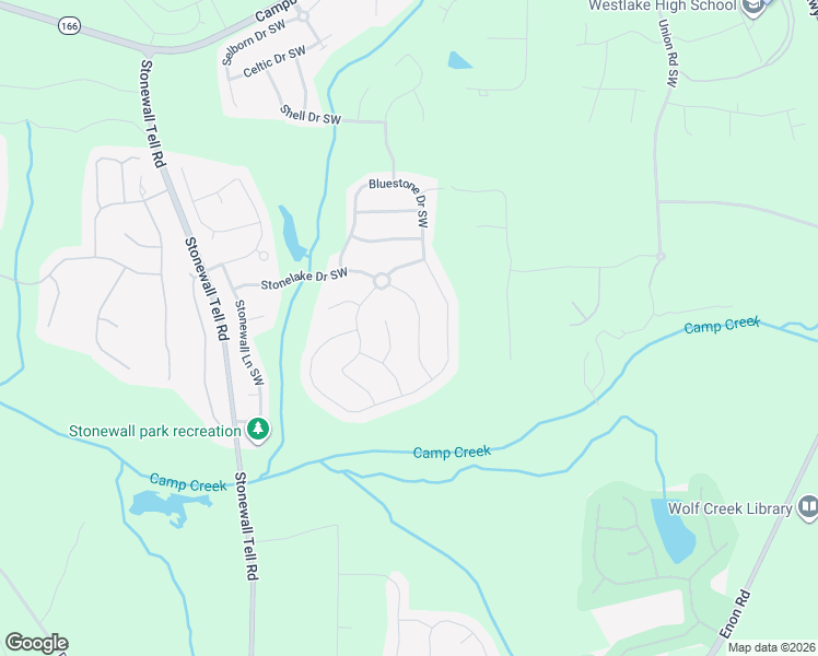 map of restaurants, bars, coffee shops, grocery stores, and more near 6234 Stonelake Drive Southwest in Atlanta