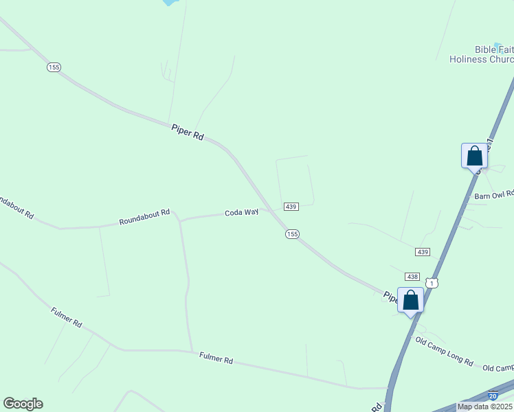 map of restaurants, bars, coffee shops, grocery stores, and more near 2147 Piper Road in Aiken