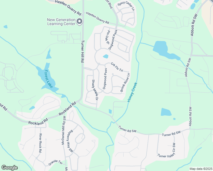map of restaurants, bars, coffee shops, grocery stores, and more near 3562 Dogwood Pass in Stonecrest