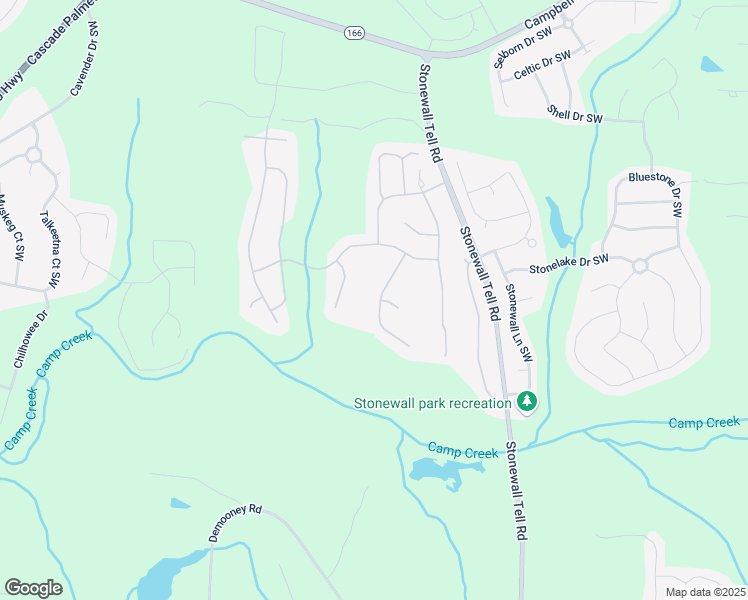 map of restaurants, bars, coffee shops, grocery stores, and more near 2907 Edgewater Street Southwest in Atlanta