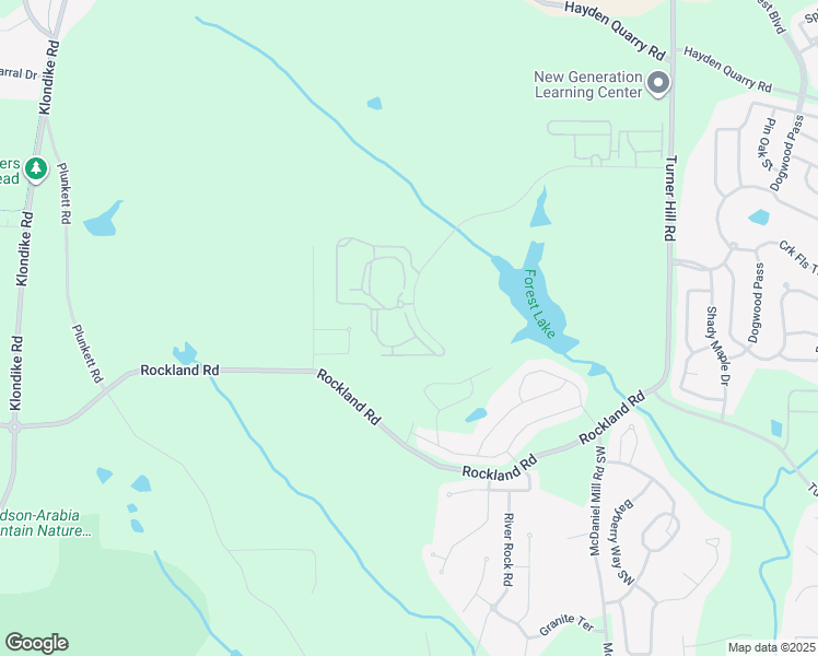 map of restaurants, bars, coffee shops, grocery stores, and more near 15208 Kensington Trce in Stonecrest