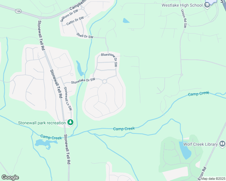 map of restaurants, bars, coffee shops, grocery stores, and more near 6252 Stonelake Drive Southwest in Atlanta