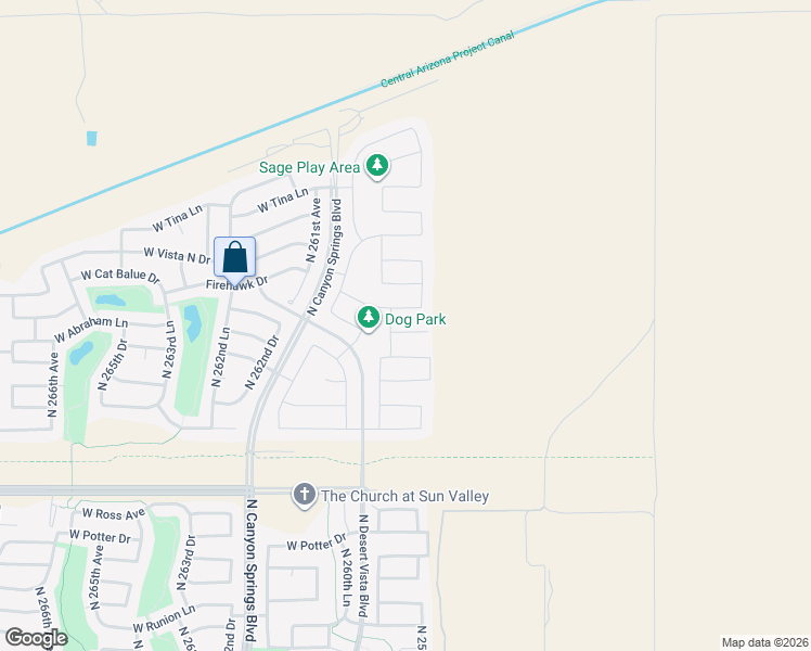 map of restaurants, bars, coffee shops, grocery stores, and more near 25934 West Firehawk Drive in Buckeye