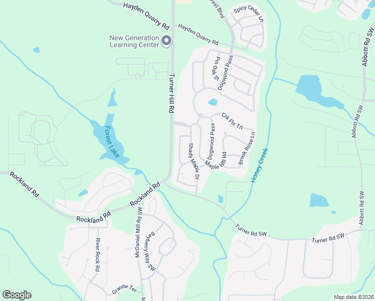 map of restaurants, bars, coffee shops, grocery stores, and more near 3729 Shady Maple Drive in Stonecrest