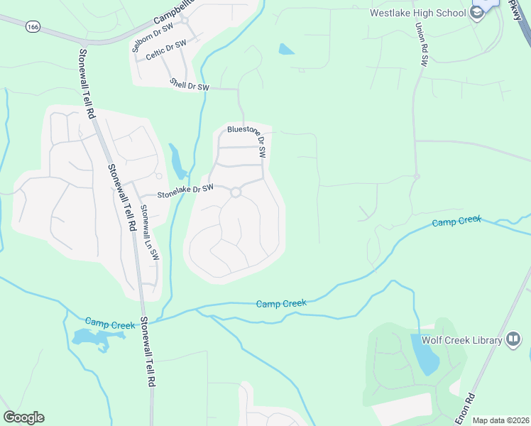 map of restaurants, bars, coffee shops, grocery stores, and more near 6237 Stonelake Drive Southwest in Atlanta