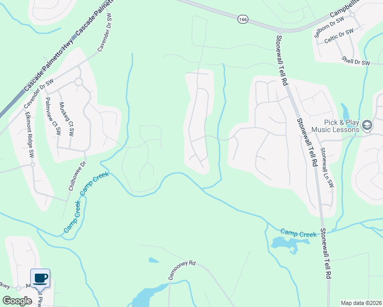 map of restaurants, bars, coffee shops, grocery stores, and more near 2719 Dayview Lane in Atlanta