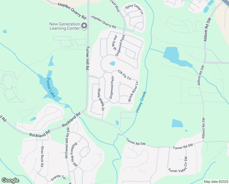 map of restaurants, bars, coffee shops, grocery stores, and more near 3562 Dogwood Pass in Stonecrest