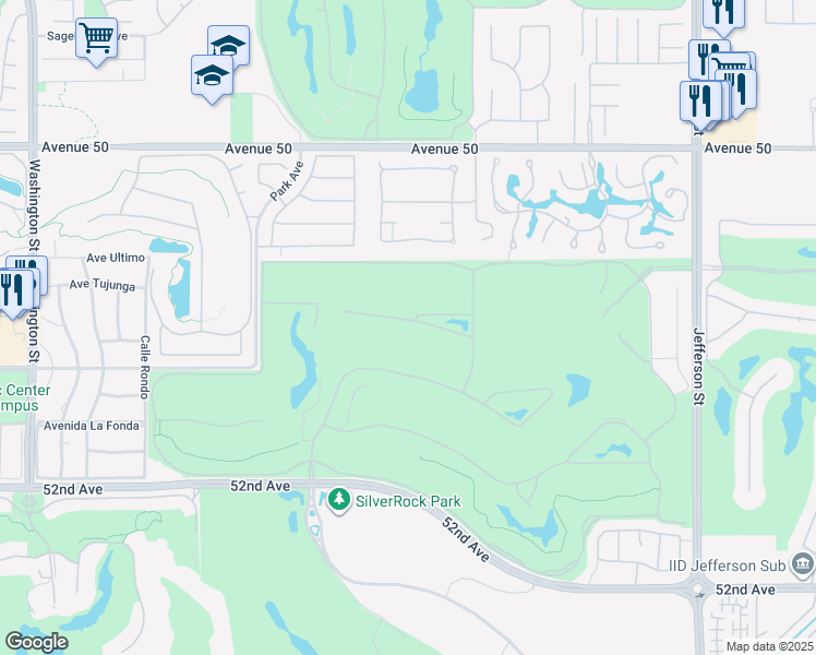 map of restaurants, bars, coffee shops, grocery stores, and more near 79355 Toronja in La Quinta