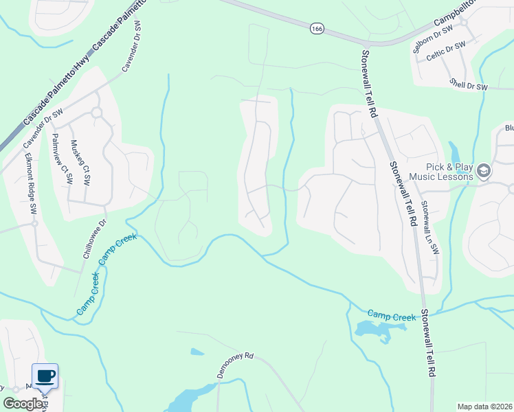 map of restaurants, bars, coffee shops, grocery stores, and more near 2719 Dayview Lane in Atlanta