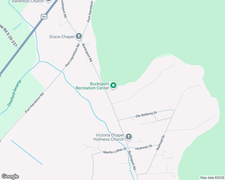 map of restaurants, bars, coffee shops, grocery stores, and more near State Road S-26-445 in Bucksport