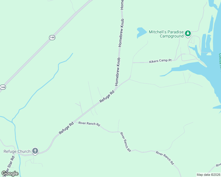 map of restaurants, bars, coffee shops, grocery stores, and more near 1045 Refuge Rd in Ragland