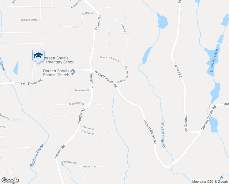 map of restaurants, bars, coffee shops, grocery stores, and more near 5503 Dorsett Shoals Road in Douglasville