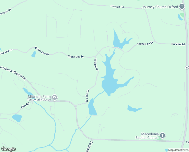 map of restaurants, bars, coffee shops, grocery stores, and more near 520 West Lake Drive in Oxford