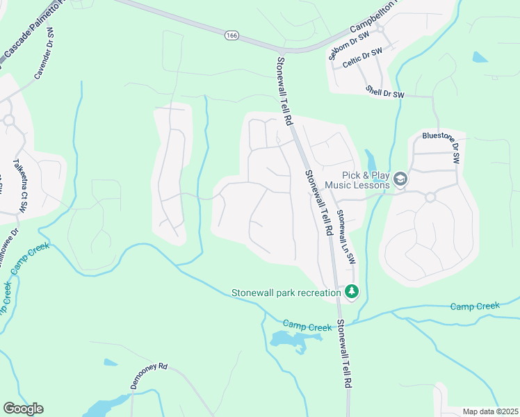 map of restaurants, bars, coffee shops, grocery stores, and more near 2894 Edgewater Street Southwest in Atlanta