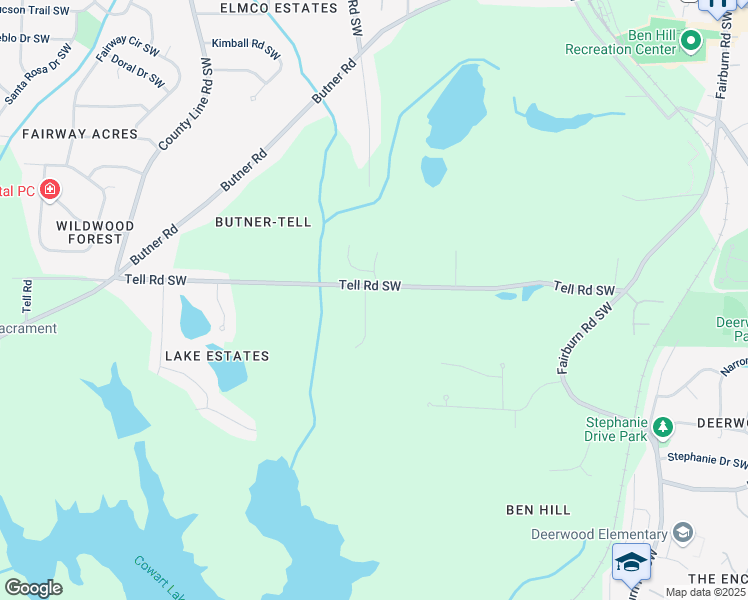 map of restaurants, bars, coffee shops, grocery stores, and more near 2706 Riverpine Trail in Atlanta