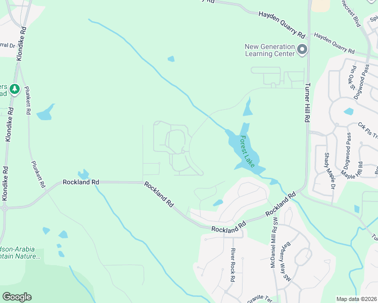map of restaurants, bars, coffee shops, grocery stores, and more near 15208 Kensington Trce in Stonecrest