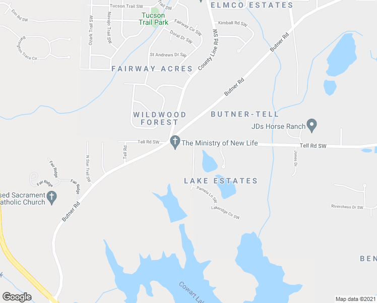 map of restaurants, bars, coffee shops, grocery stores, and more near 2725 Shoreland Drive Southwest in Atlanta