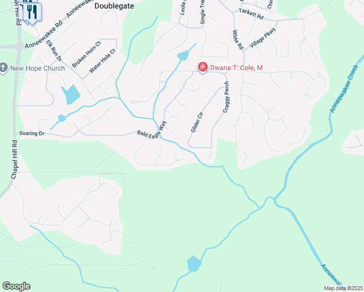 map of restaurants, bars, coffee shops, grocery stores, and more near 4654 Glider Circle in Douglasville