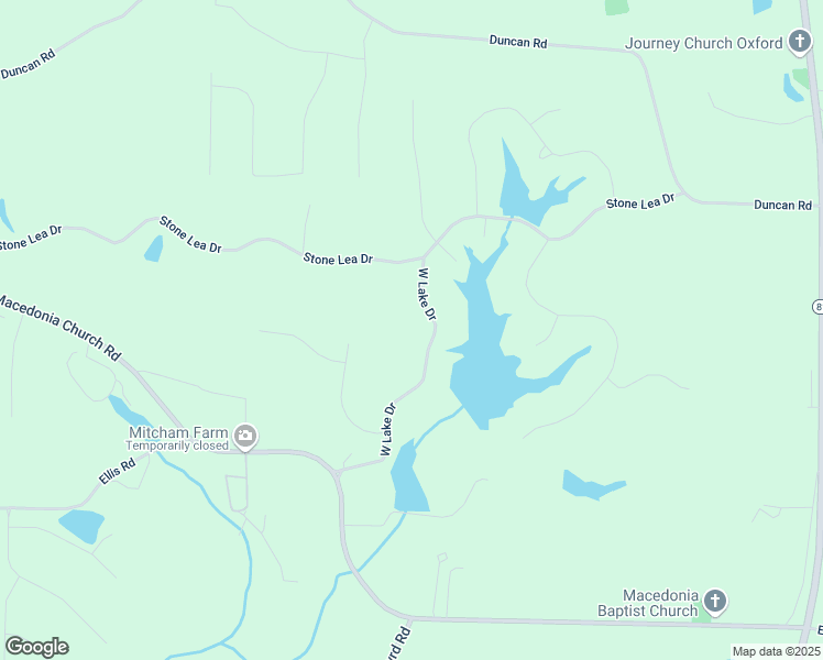 map of restaurants, bars, coffee shops, grocery stores, and more near 520 West Lake Drive in Oxford