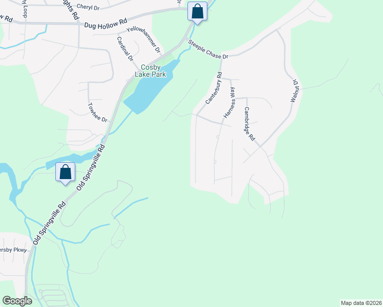 map of restaurants, bars, coffee shops, grocery stores, and more near 6226 Canterbury Road in Pinson