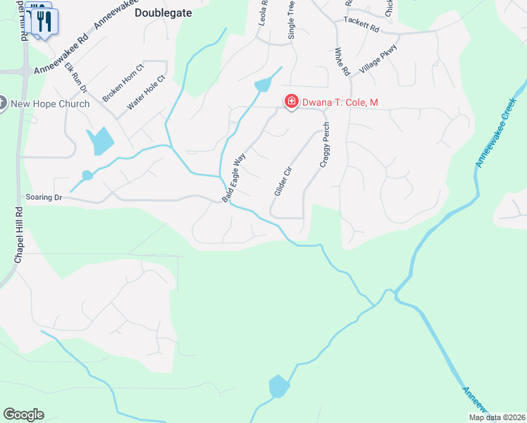 map of restaurants, bars, coffee shops, grocery stores, and more near 4644 Glider Circle in Douglasville