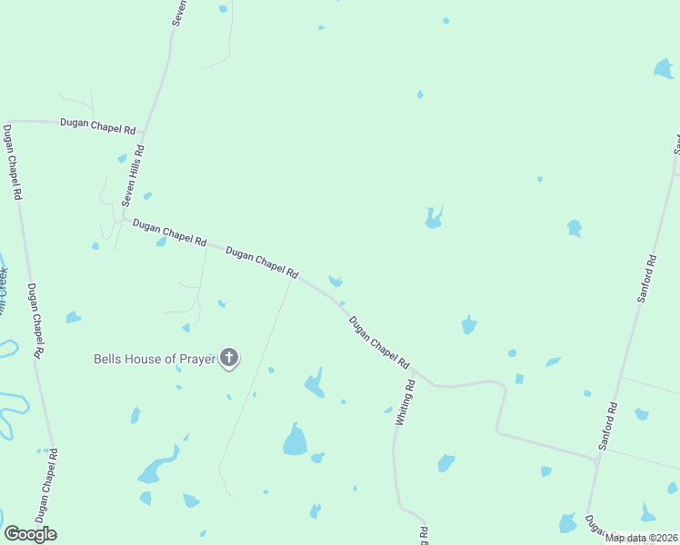 map of restaurants, bars, coffee shops, grocery stores, and more near 2833 Dugan Chapel Road in Bells